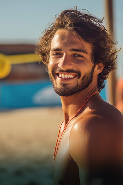 Homem saudável representando cuidado hormonal individual