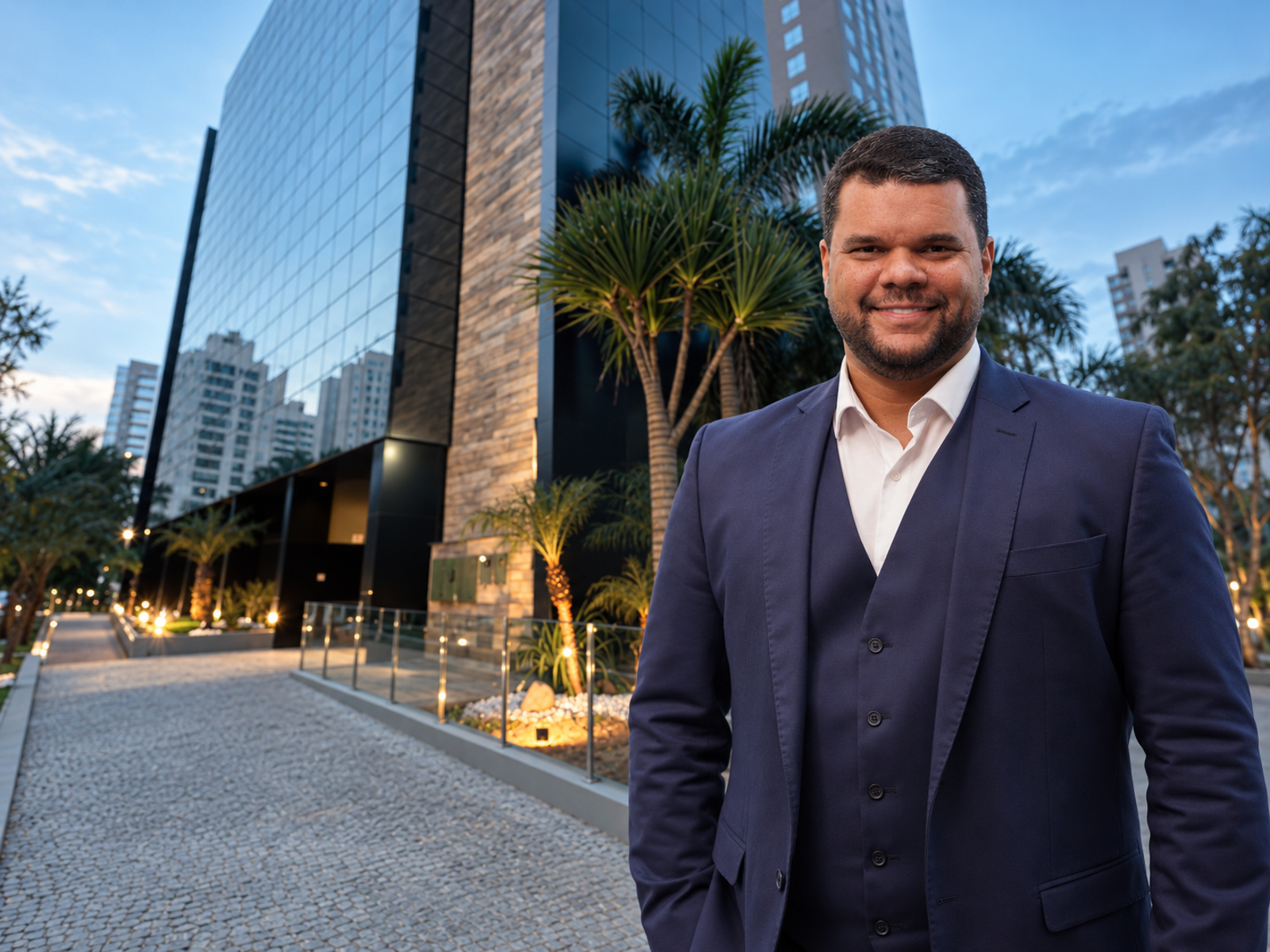 Dr. Andrei Oliveira e prédio da unidade de Londrina