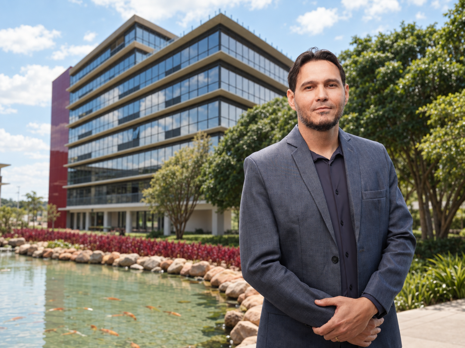 Dr. Janderson Soares e prédio da unidade de São José do Rio Preto